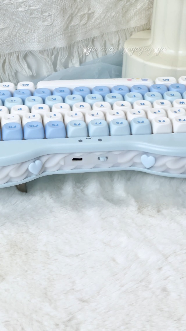 Amazon.com: YUNZII C75 Cute 75% Wireless Mechanical Keyboard (Blue