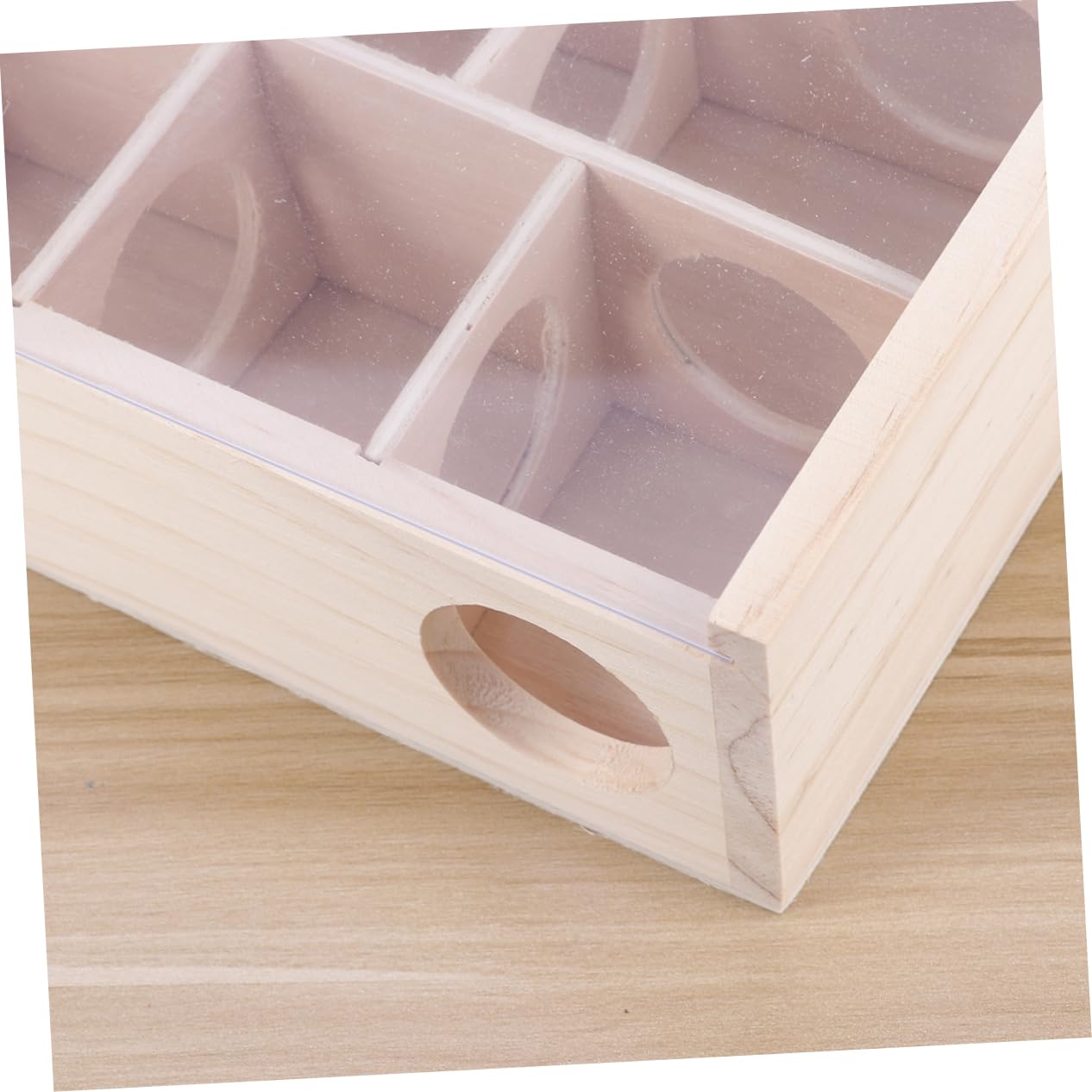 Toyvian Holzlabyrinth Mit Glasabdeckung Für Kleine Haustiere Aktivitätsspielzeug Aus Natürlichem Holzmaterial Für Hamster Kleinnager Maus Labyrinthtunnel Für Kleine Tiere