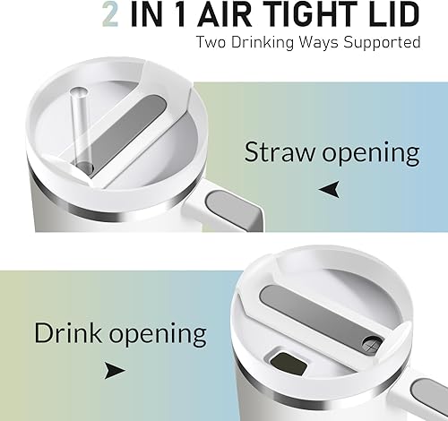 Miniatura 3 de Tapas de vaso de 40 onzas aptas para Stanley Cup  Tapa de repuesto para vaso Stanley  Funda de repuesto resistente a derrames para Stanley  Paquete