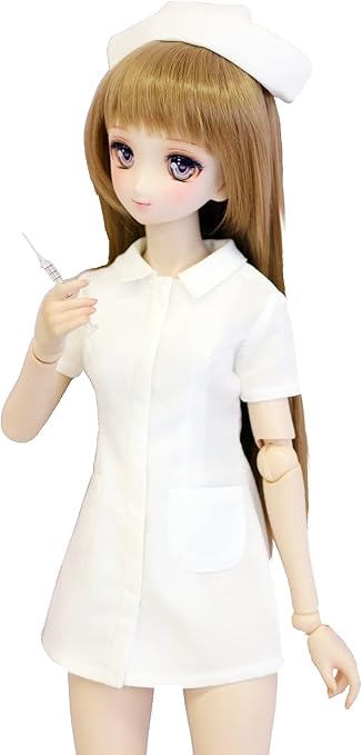 Amazon Co Jp Petite Marie 1 3 Dd Sd対応 ナース ナース服 ナースワンピース 白衣の天使 白 純白 60cmドール Bjd 人形服 プティットマリエ No 0036 おもちゃ