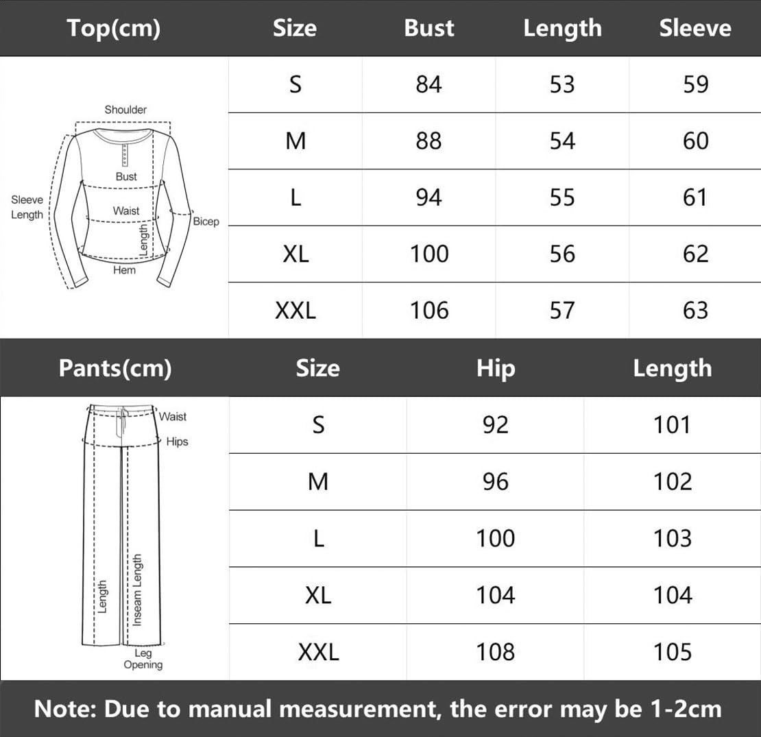 Ensemble Femme Causal 2 Pieces Survetement Manches Longues Col en V Haut et Pantalon Large avec Poches Slim Fit Tenue de Sport Ensembles Chic et Elegant Lounge Set pour Jogging Yoga Fitness