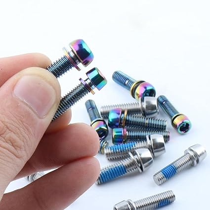 Optimuss 6 Pieces Bicycle Stem Bolts Ultralight Road Mountain Bike Screw 26.7x4.85mm