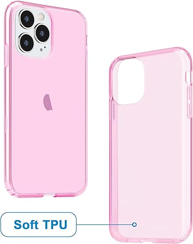 Miniatura 5 de JJGoo Funda transparente compatible con iPhone 11 Pro, transparente, suave, a prueba de golpes, delgada, delgada, antigolpes, color rosa