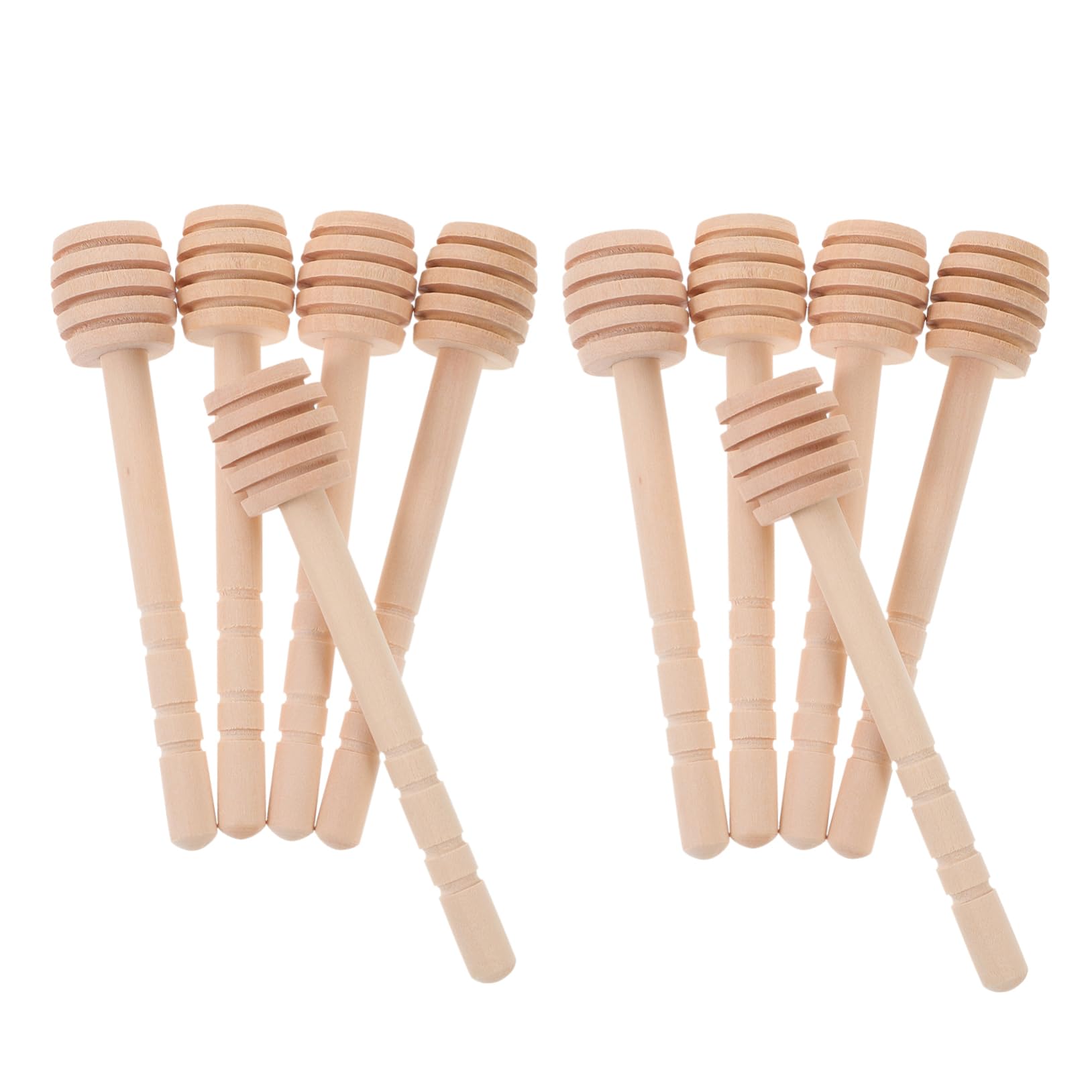 Cabilock 10pcs Wooden Honey Stirrer Sticks Stick for Honey Jar Honey Jar and Dipper Set