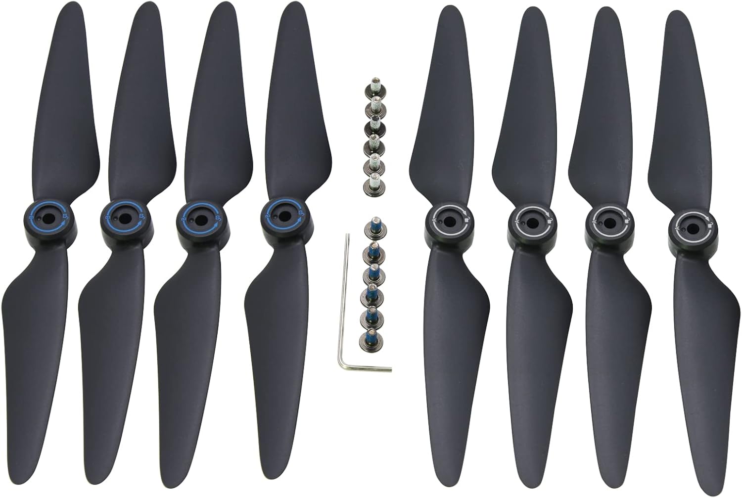 Blomiky 2 Sets 8 Pack F7 Foldable Propellers Replace Spare Pros Compatible with Bwine F7GB2 F7 SJRC F7S F7 4K 9800FT RC Quadcopter Drone F7 Propeller 2
