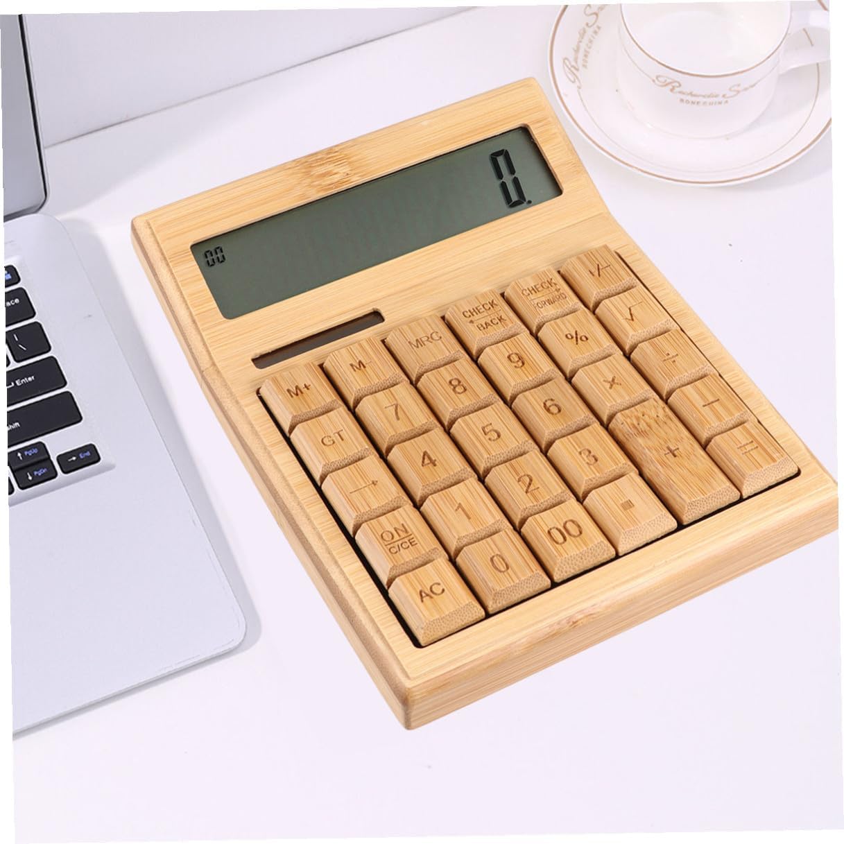 ABOOFAN 29-Key Solar Calculator Portable Electronic Basic Calculator with LCD Display for Office and School Use