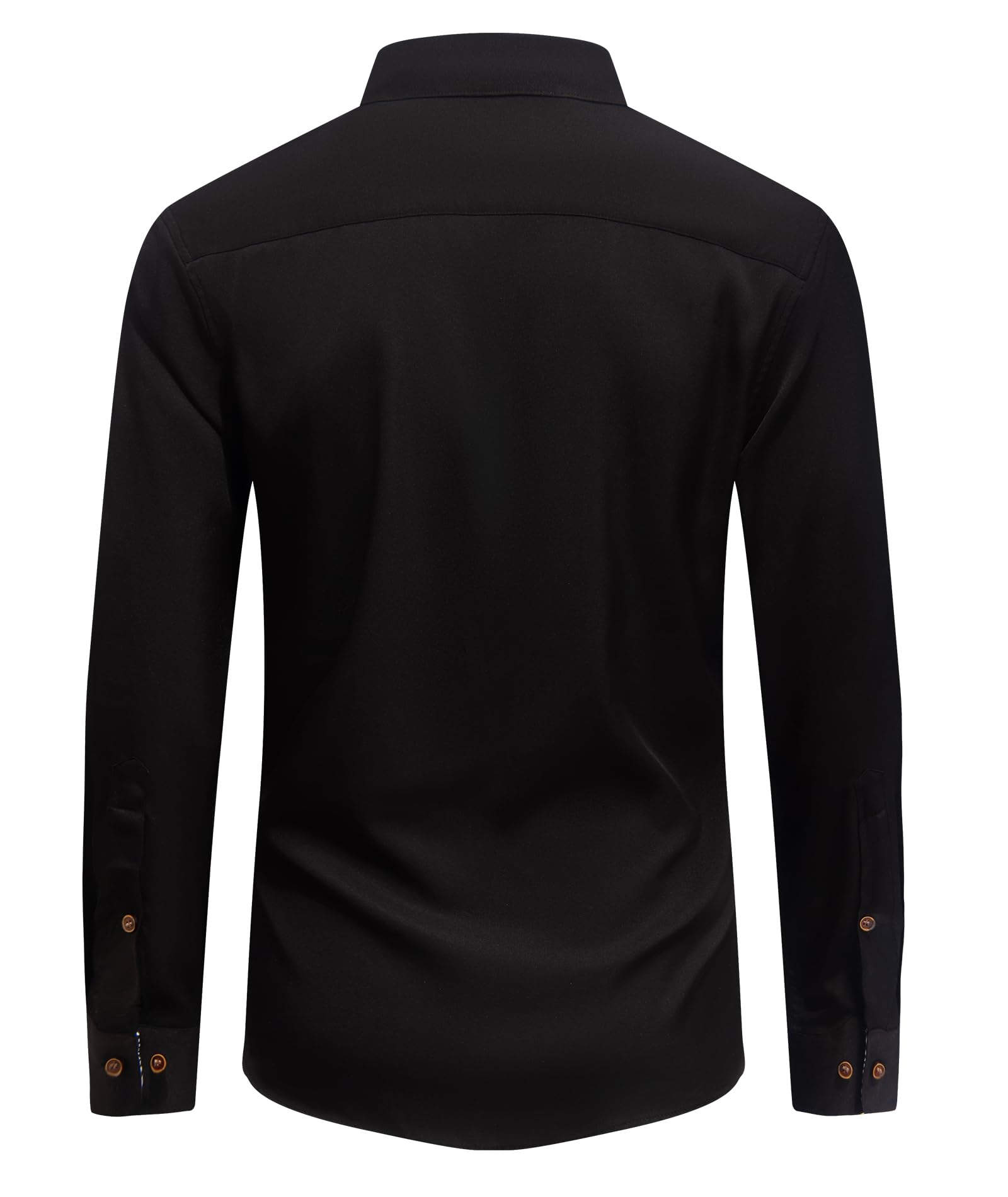Stylish Preacher Round Styles Fashionable Classic French Cuff Mandarin Collarless Men's Dress Shirt main image 0