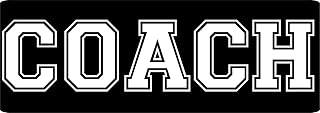 Coach Iron On Patches for Clothes Fabric Clothing Patch Decal Transfer Letters Sports Black White 4" Long by 1" High (White)