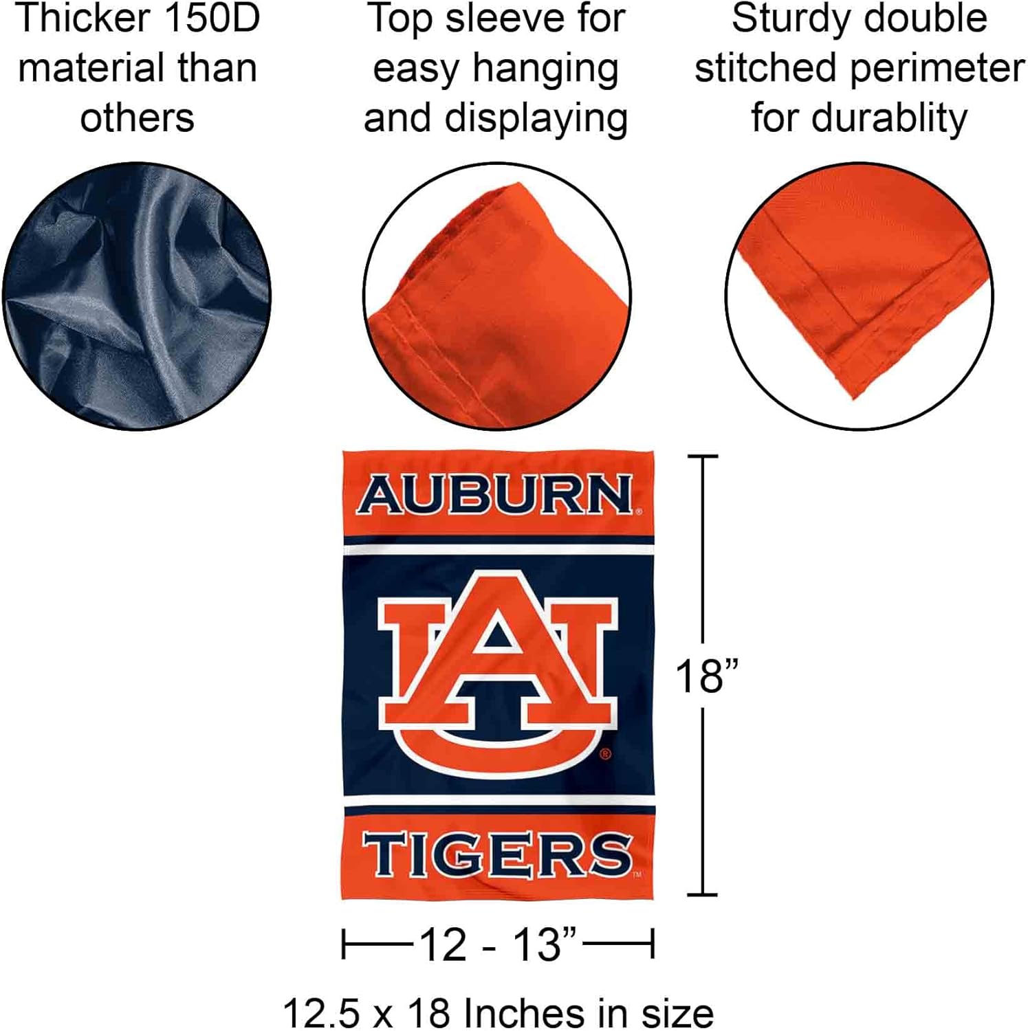 College Flags & Banners Co. Auburn Garden Flag - Image 3