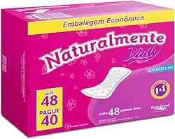Naturalmente Absorvente Protetor Diario Leve 48 Branco 40 Unidades