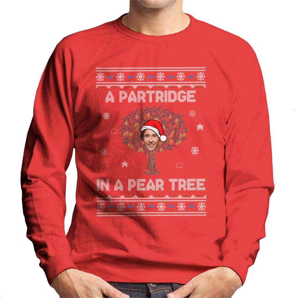 Cloud City 7 Men's Red Alan Partridge In A Pear Tree Sweatshirt