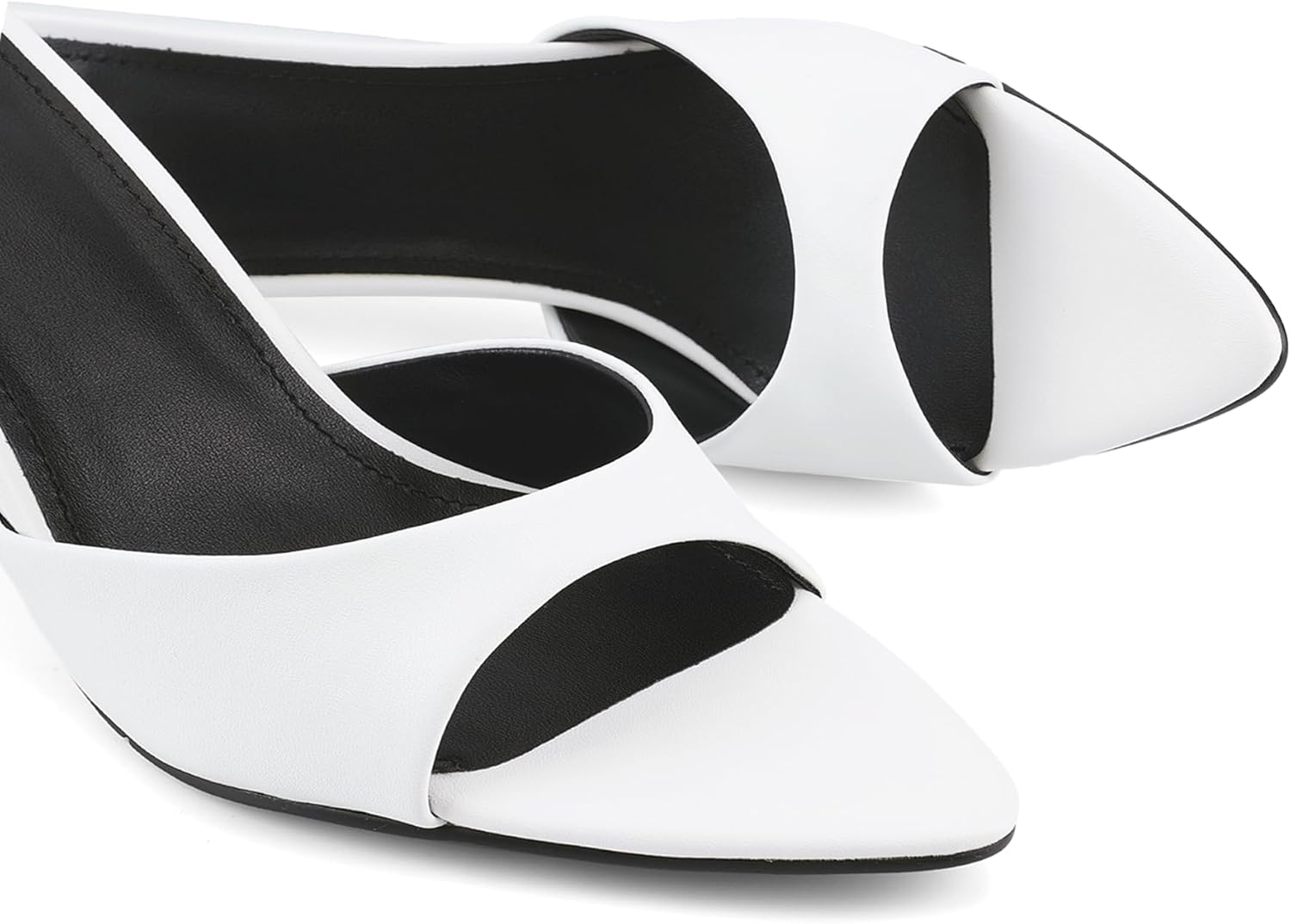 QIV Leopard Kitten Heels Pointed Toe Mule Heels for Women Open Toe Kitten Heel for Party Dressy Wedding - Image 7