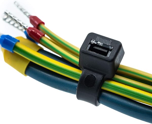 ERKO 100 pièces d'attaches de câble professionnelles 200 x 4,8 mm Poignée de tirage de câble résistante aux rayons UV Poignée d'attache de câble couleur noire, résistante à la température - 4