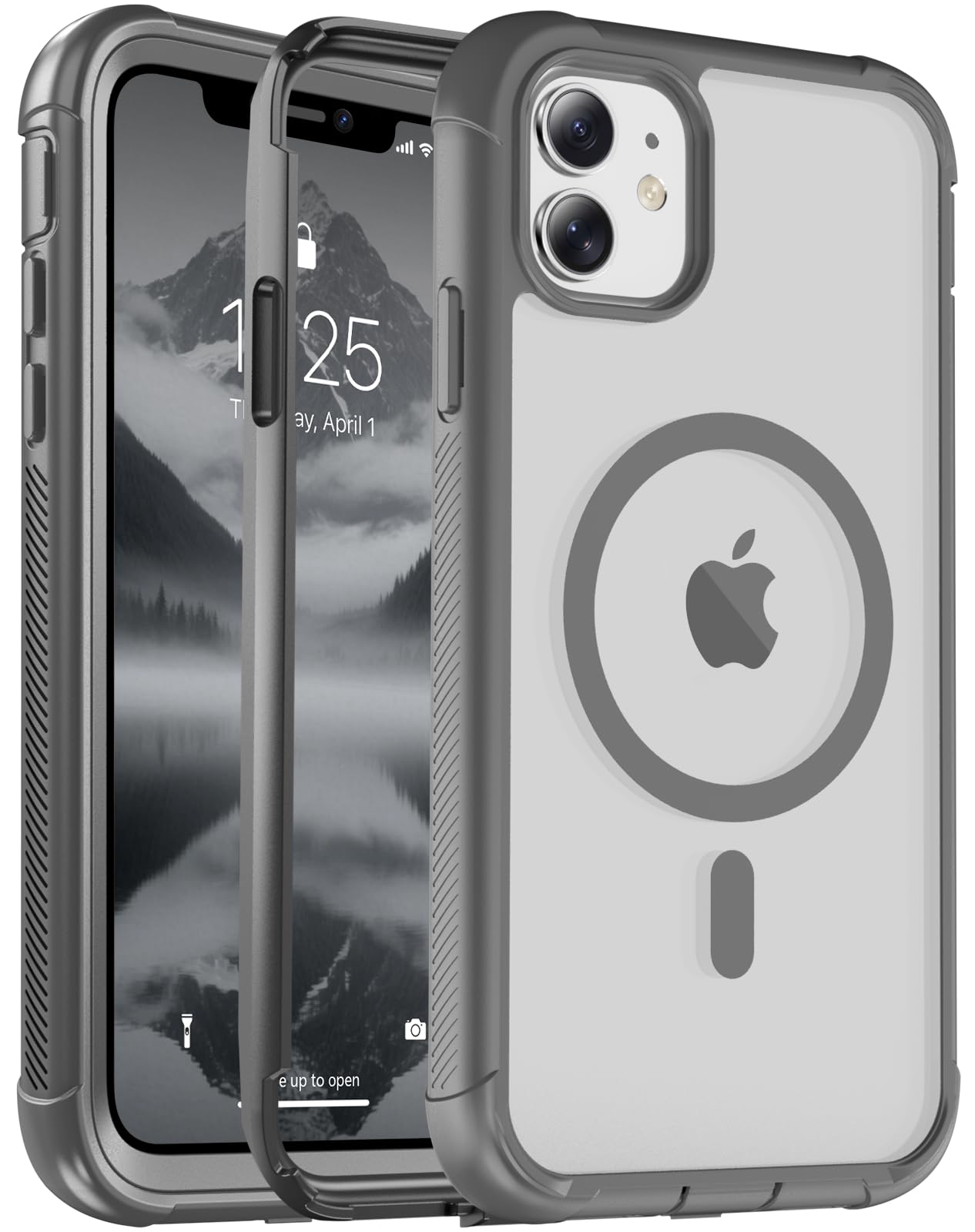 jaroco Magnetic for iPhone 11 Case Heavy Duty Protection Gray