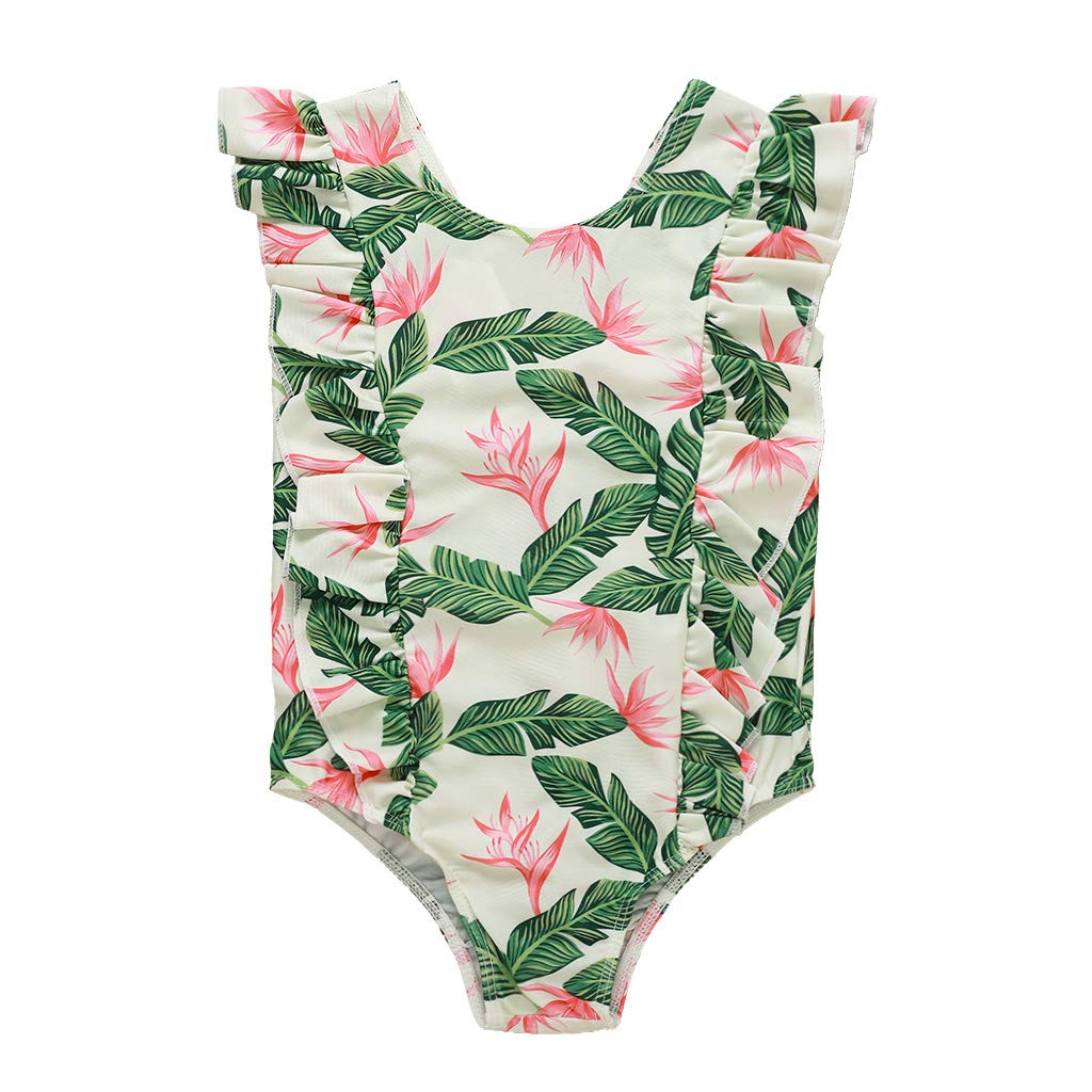 Buy Little Girls Swimsuits Dinosaur Girls OnePiece Swimsuits Ruffled