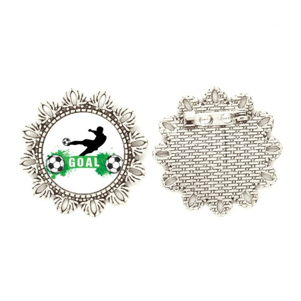 Broche de flor plateado tamaño medium que resalta el estilo de tu ropa 4