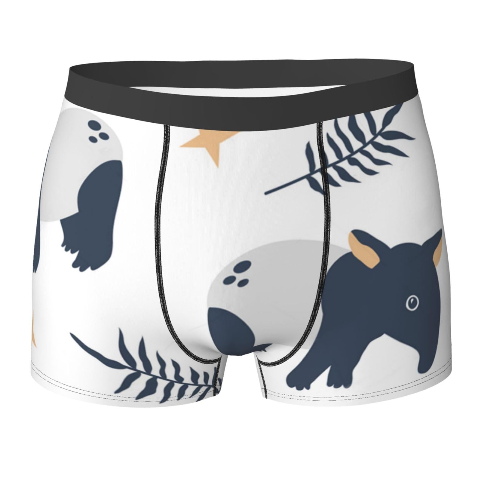 Poadnly Malayan Tapir,Novelty Underwear Men's Boxer Briefs Soft Polyester Underpants,M