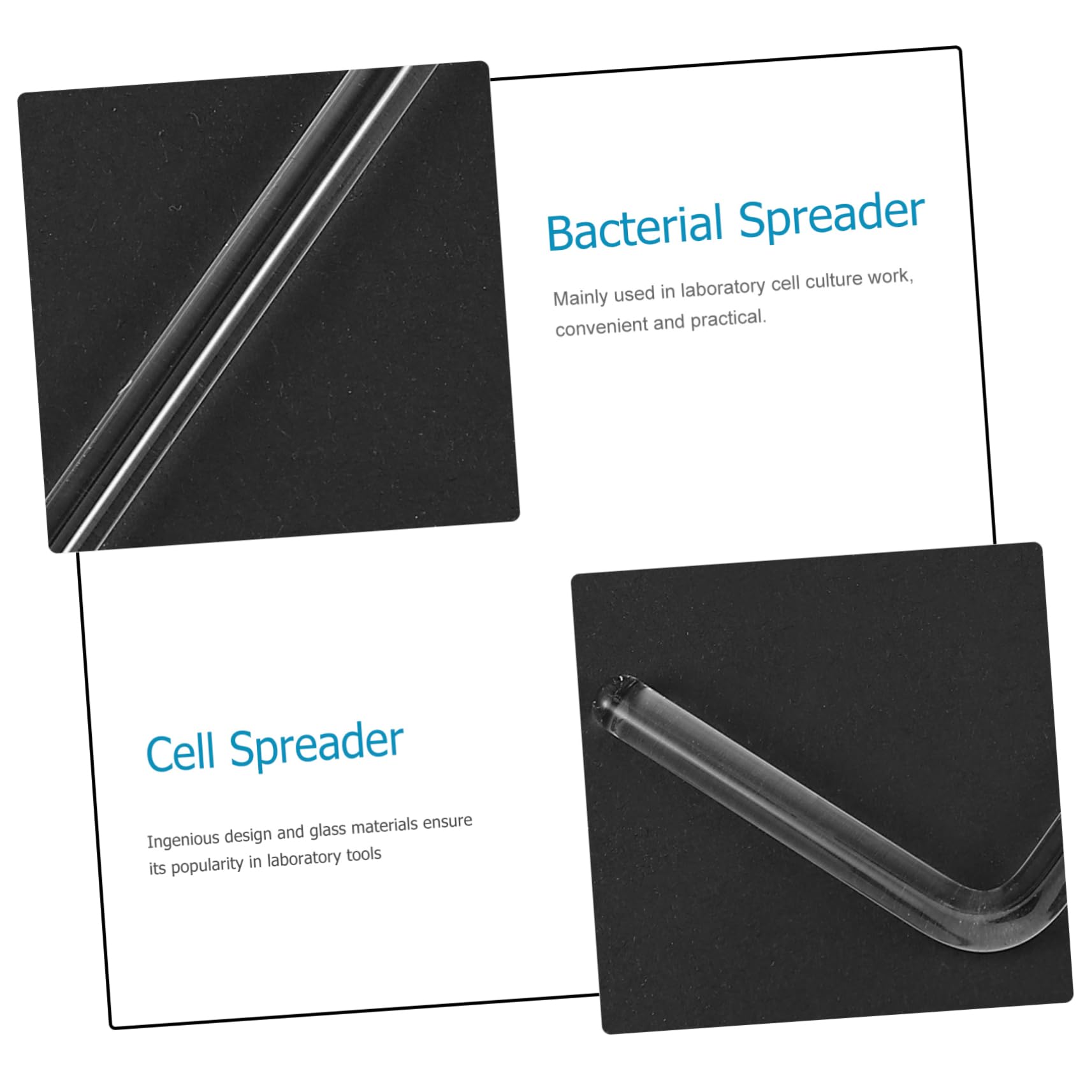 CIYODO 3pcs L Shape Coating Rod Wide Spreading Laboratory Cell Accessories Cell Spreaders Drop Laboratory Supplies Labs Rod Tool Cell Spreading Glass