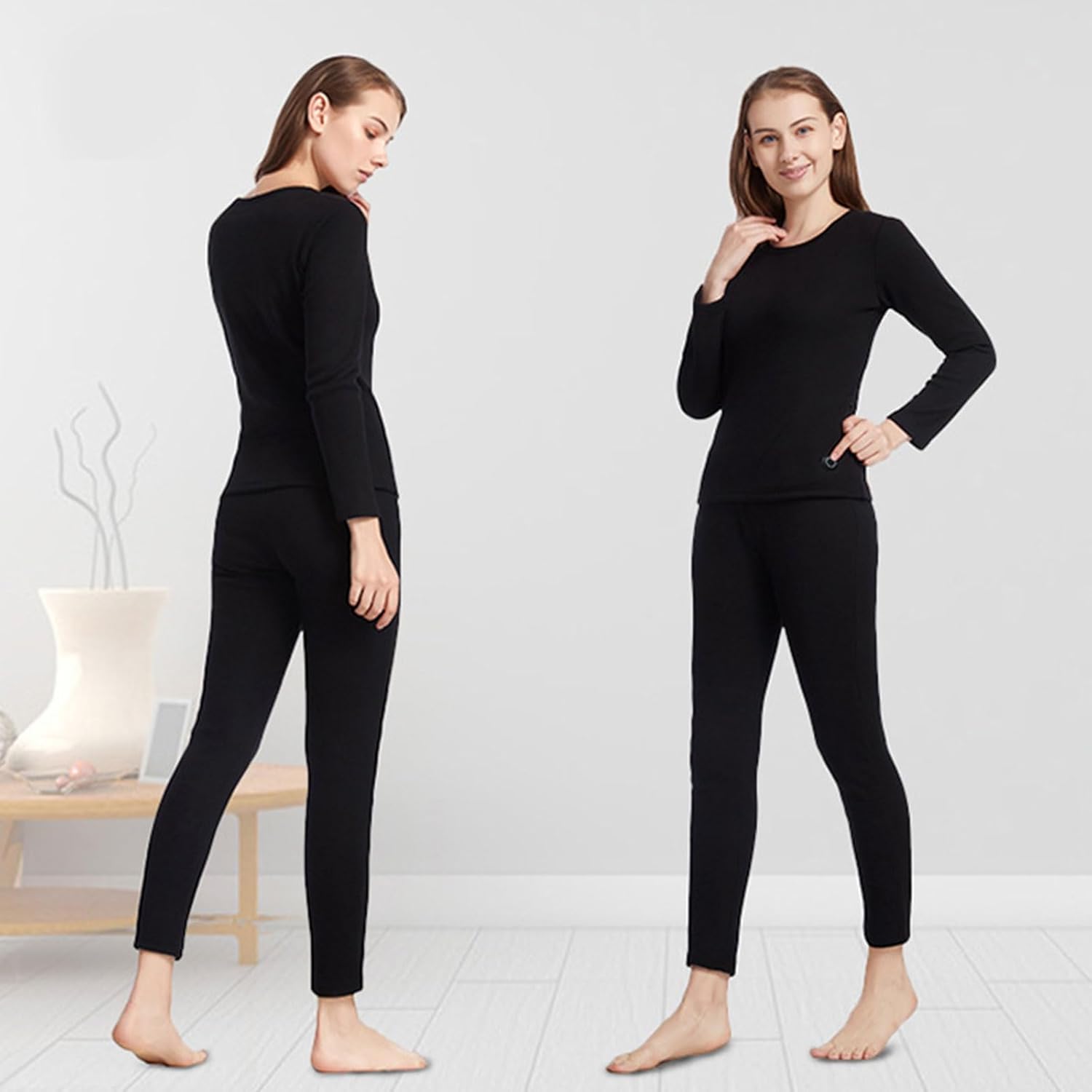 Winter Electric Thermal Underwear Set for Mens Women with 20 Heating Zones USB Heated Top and Pants for Hunting Fishing