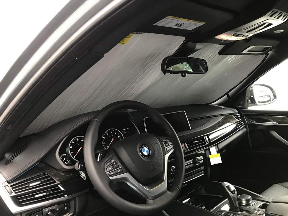 HeatShield, The Original Windshield Sun Shade, Custom-Fit for BMW X6 SUV 2015, 2016, 2017, 2018, 2019 Silver Series