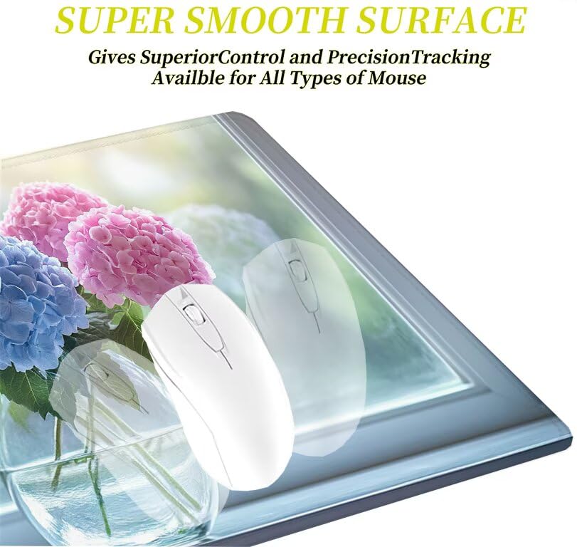 Tapis de souris bleu imperméable et lavable avec base caoutchouc - 4