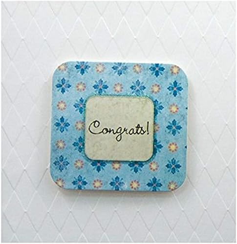 Karen Foster diseño Tarjeta de Etiqueta de Regalo, Congrats, 12 x 12