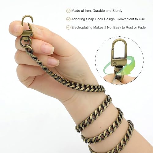 Miniatura 30 de Correa de cadena de metal para bolsa, 4 piezas, bolsa de mano, bolsa de hombro, bolsa cruzada, 15.4 pulgadas, 23.6 pulgadas, 31.4 pulgadas, 47.2