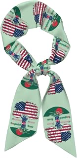 American Grown with Bangladesh Roots Women's Luxury Satin Silk Scarf for Hair Neck Purse - Soft Lightweight Sun Protection Bandana Accessory with Glossy Finish for Summer Handbag Decoration