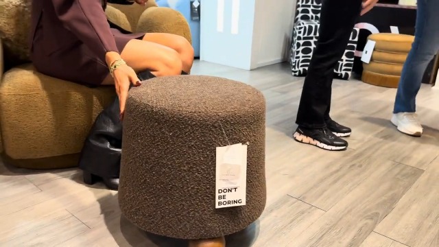 Amazon.com: Tov Furniture Jaine Upholstered Stool (Chocolate Brown