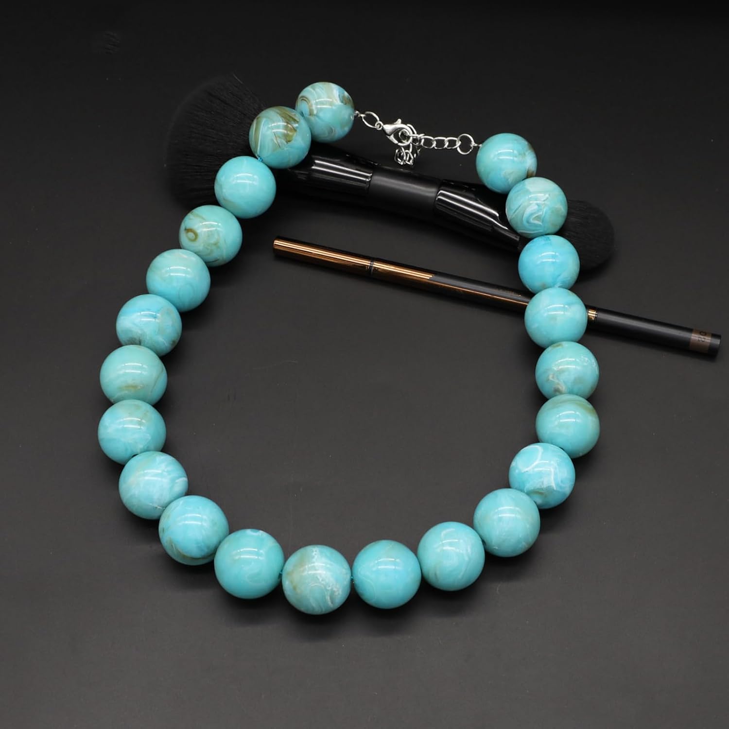 JNF Chunky Beaded Necklaces Women Large Big Ball Bead Choker Necklace Bold Statement Beads jewelry Gift