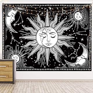 Hotmir Wall Tapestry - Trendy Tapestry Wall Hanging as Wall Art and Home Decor for Bedroom, Living Room, Dorm Decor (Black White 2, 51.2X59.1 Inches)