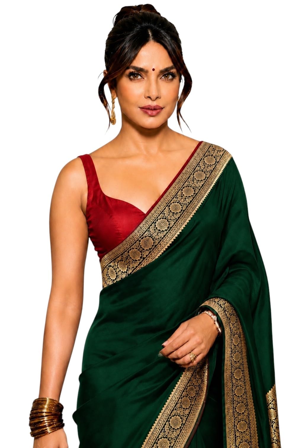 Banarasi Satin Silk Saree for Women.-picture-34