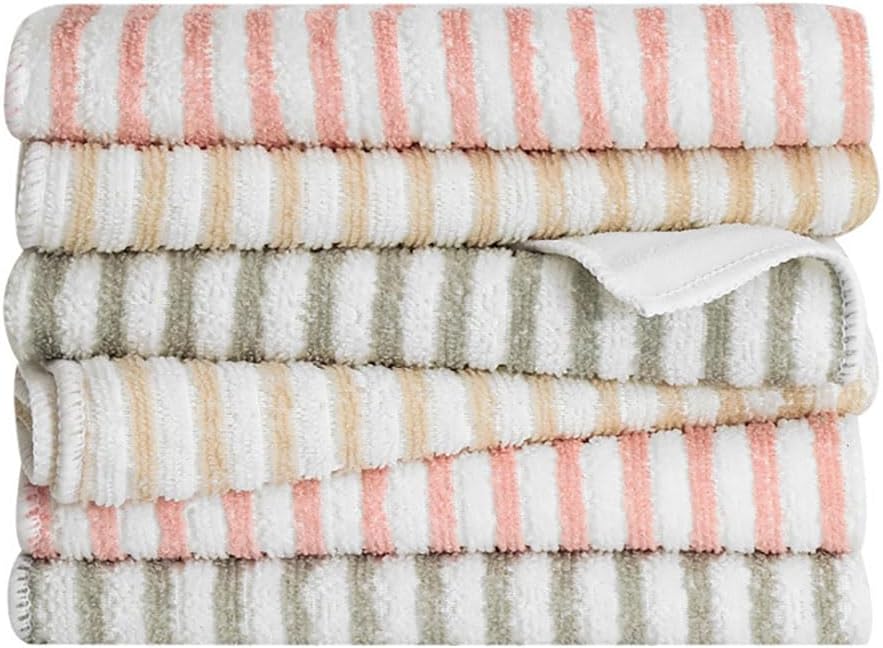 Ulalaza 30 PCS Coral Dish Cloth Super Absorbent Non-Stick Oily Not Scratch Cleaning Durable Washable Reusable Towel Rag for Kitchen Bathroom Table Household Wipes