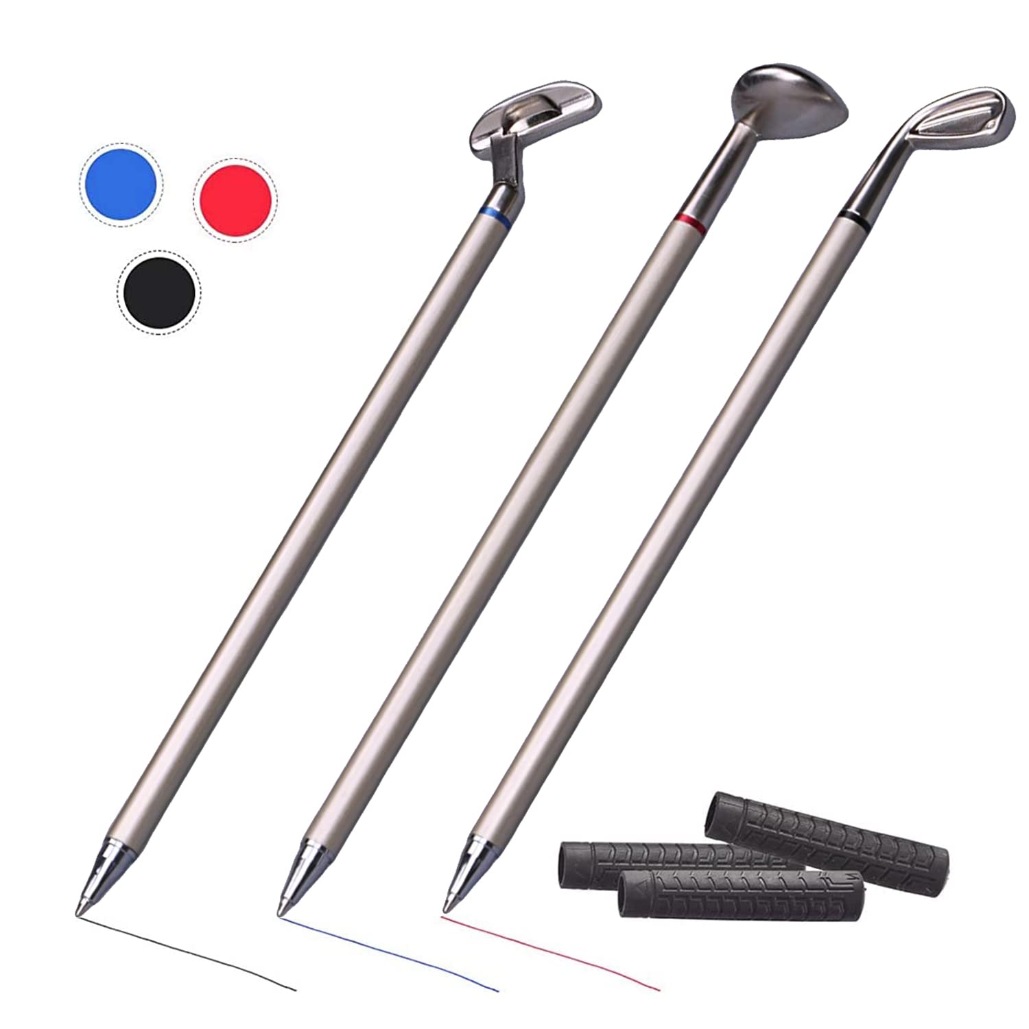 SmartGreen® - Set da golf in miniatura con 3 penne da golf, 1 green, 2 palline, 1 bandiera - Idea regalo per la festa del papà per i golfisti - I migliori giochi e accessori