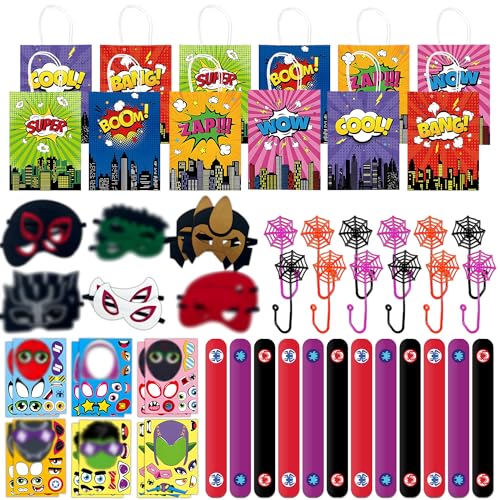 60Pcs Superhero Party Favor for Kids Birthdays, Gifts for Boys-Gi...