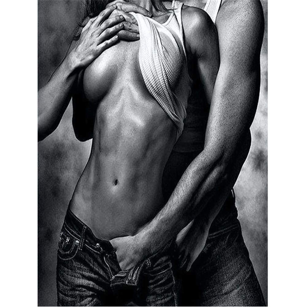 Diamond Painting Sexy Couple 40x50cm/16 * 20in Full Drill DIY 5D Diamond Embroidery for Adults/Kids Large Size Crystal Rhinestone Cross Stitch Mosaic Canvas Wall Art Diamond Painting Decoration