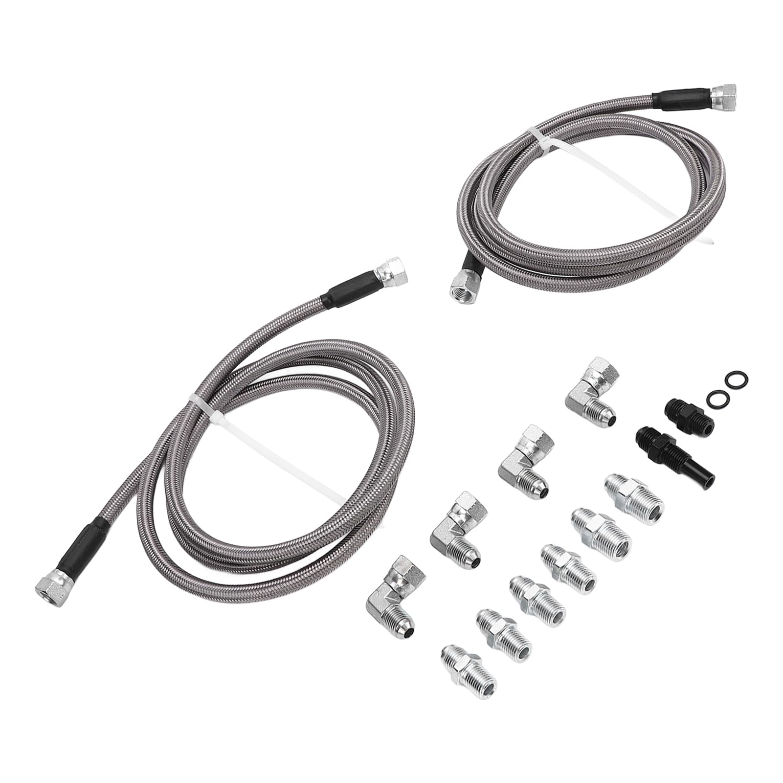 6AN 70 Zoll Getriebeflüssigkeit Ölkühler Schlauchleitungssatz Edelstahl PTFE Ersatz für TH350 TH400 4L80E 4L60E 700R4 AOD