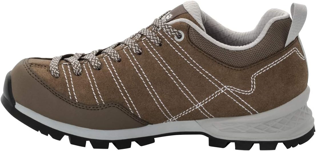 Jack Wolfskin Women's Scrambler Low Waterproof Hiking Shoe, coconut brown/Light Grey, US Women's 8 D US