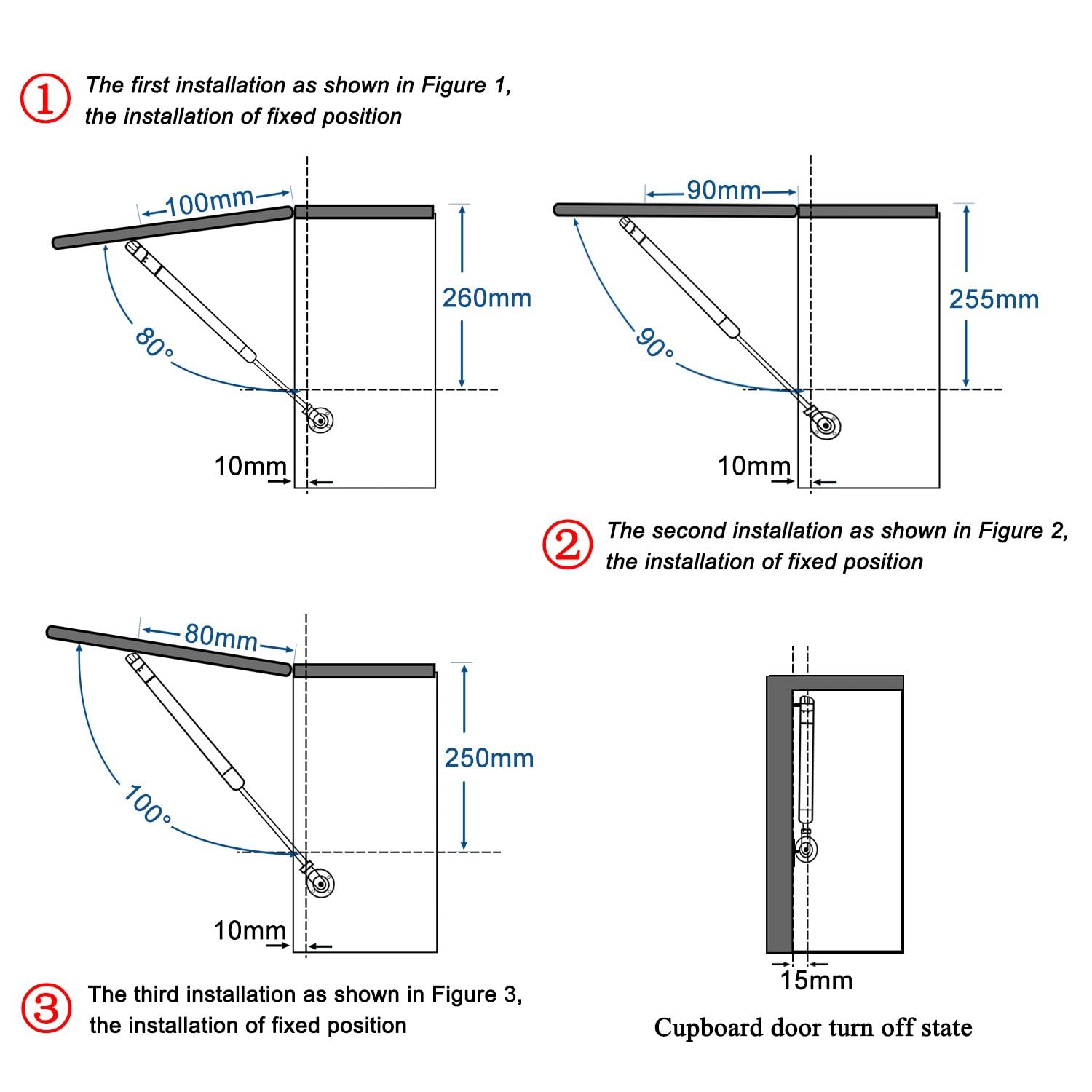 Gas Struts for Cabinets - Soft Close Lid Support -7 Gas Struts for Cabinets - Soft Close Lid Support -7