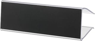 PATIKIL 2.95x0.98" Wood Shelf Label Holder, 30 Pack Plastic Clear Tag Ticket Sign Label Holder Clips with Black Blank Labels Fits for Max 0.9" Thick Wood Glass Shelving