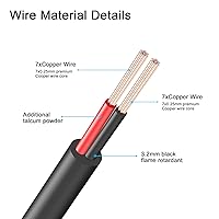 Vista 4 de Cable de extensión de alimentación CC de 16.5 pies, enchufe de 2.1 mm x 5.5 mm Compatible con adaptador de CC de 12 V para cámara de seguridad CCTV