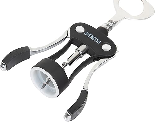 Miniatura 6 de shengshi Wine Opener Zinc Alloy Premium Wing Corkscrew Wine Bottle Opener With Multifunctional Bottles Opener