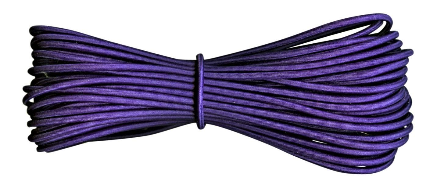 Round Elastic Cord - 3 mm diameter - Purple - 100 metres
