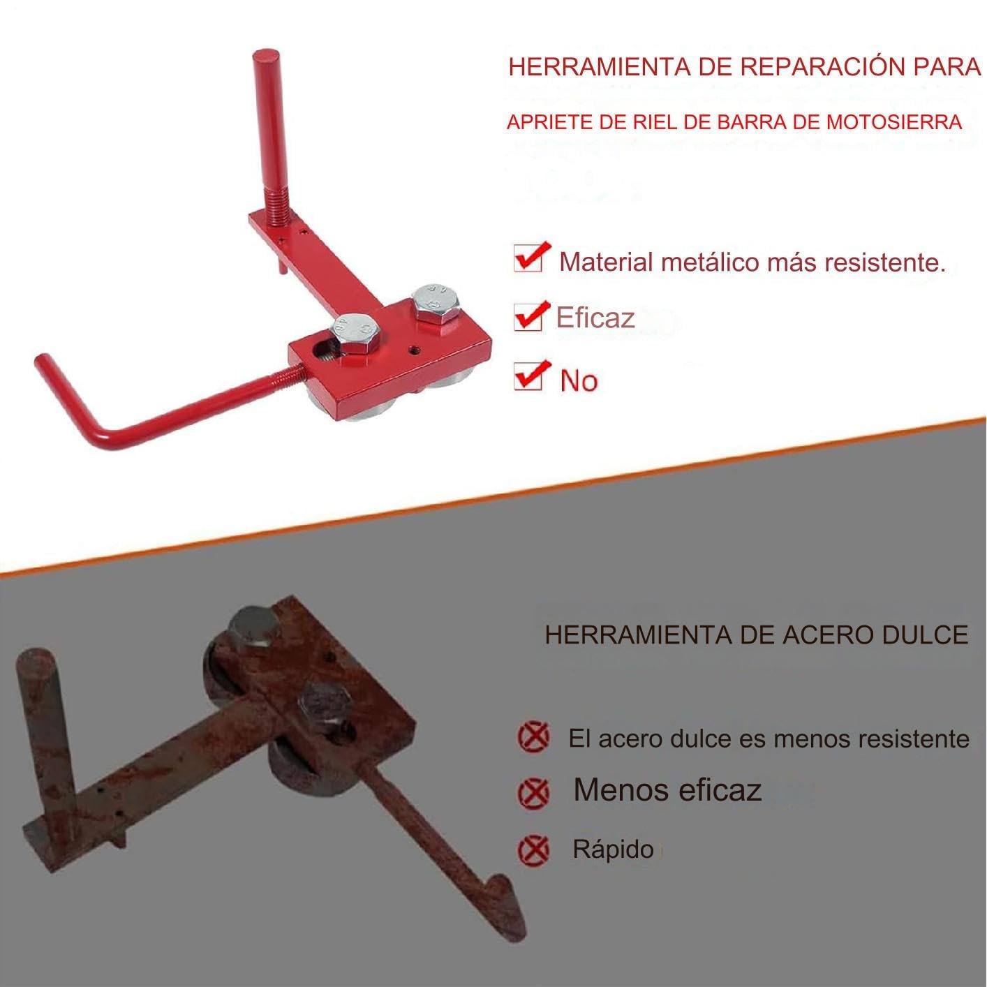 Guía de limado de motosierra Accesorio de Afilado Motosierra Eléctrica | Kit Riel Ajustador Tensado Cadena Para leñadores, jardineros, carpinteros, entusiastas, paisajistas