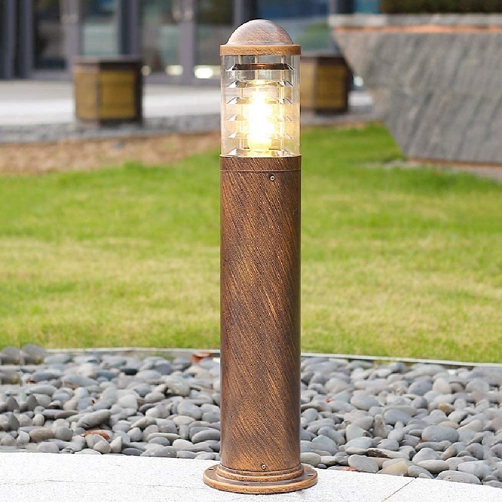 Applique Murale 80 cm, Colonne de pelouse, éclairage de terrasse, Pilier, Cylindre en Bronze Rustique, éclairage de Rue, éclairage d'extérieur, étanche à la Pluie, E27, éclairage d