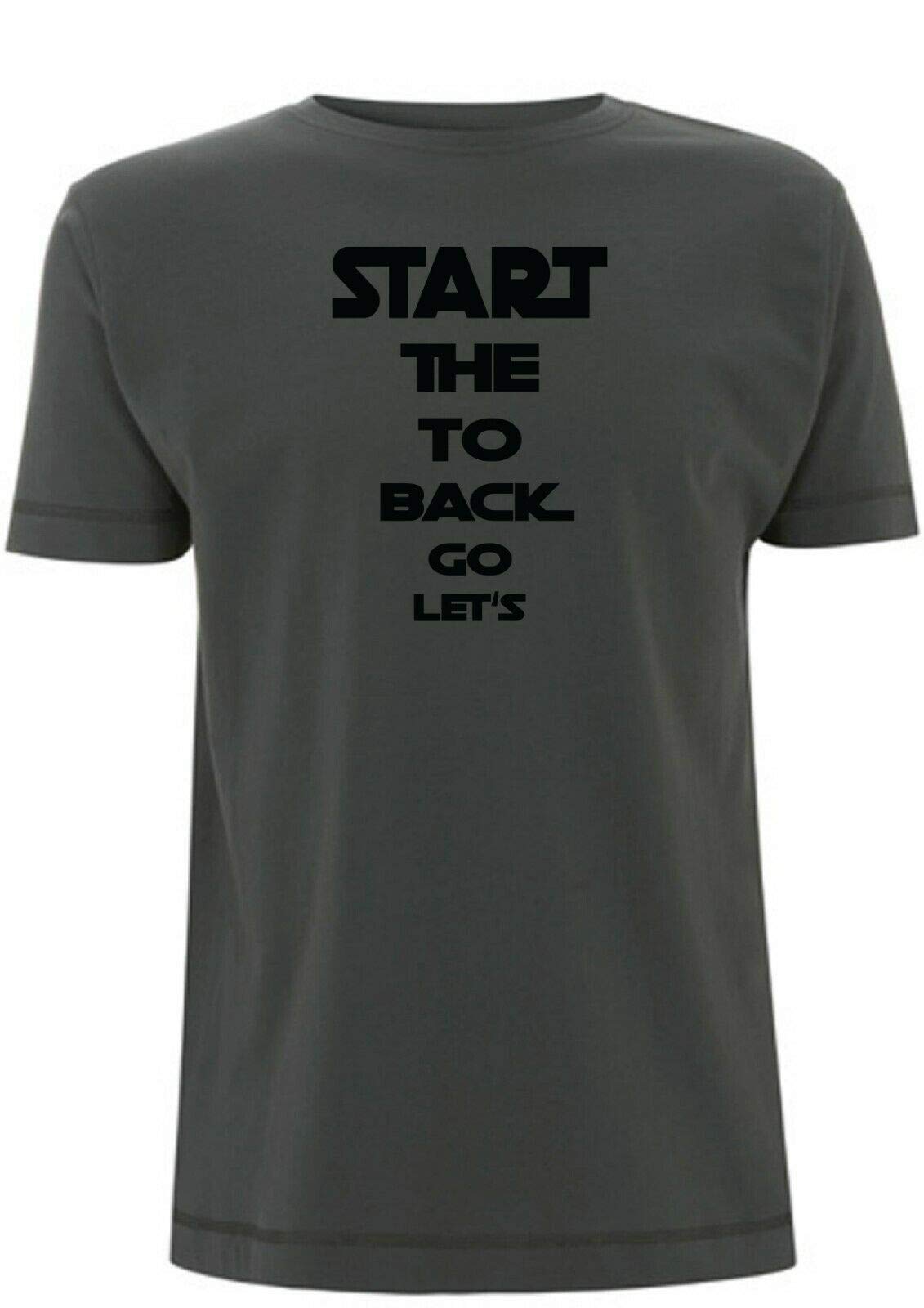 Time 4 Tee Men's Grey Let's Go Back To The Start T Shirt The Scientist Coldplay Jogging Quote Lyric Lyrics Song Words Music Chris Martin Band Cold Play (Medium, )