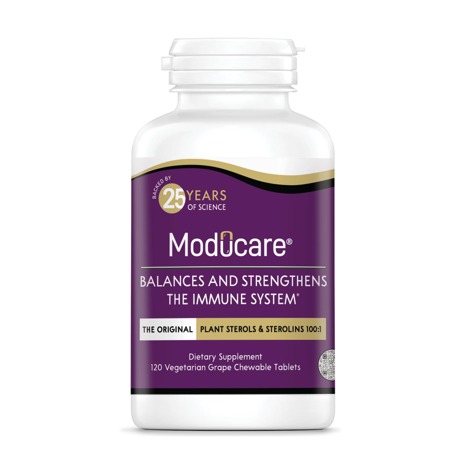 Moducare Daily Immune Support, Plant Sterol Dietary Supplement, Grape flavored , 120 chewable tablets