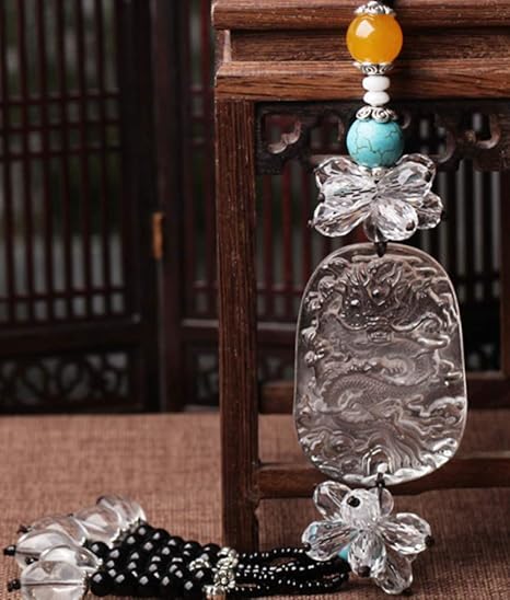 Amazon Co Jp Somnus258 ホワイト 水晶 龍 開運 グッズ 車 かざり 内装 アクセサリー 吊り下げ 人気商品 風水 運転無事 健康守り 仕事運 商売繁盛 金運 財運 アップ 魔よけ 無病息災 長寿繁栄 魔除け 邪気払い 男性 女性 母の日 父の日 誕生日 プレゼント