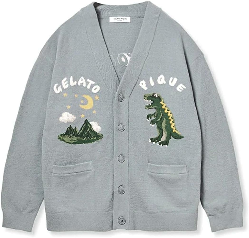 Amazon | ジェラートピケ オム メンズ エアモコダイナソージャガード