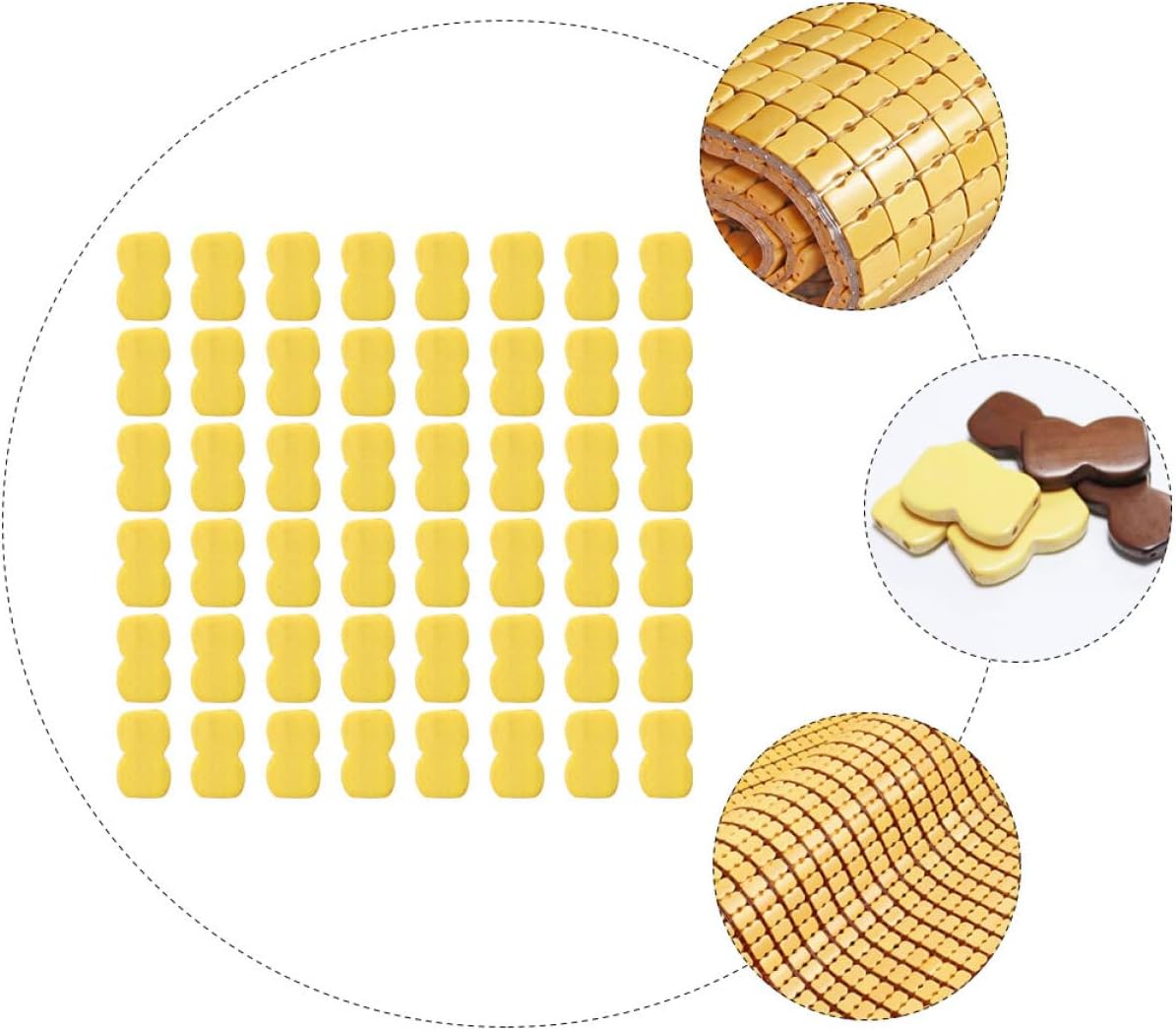 50pcs Seat Cushion Parts Natural Cooling Chips for Comfort Breathable Material for Car and Home Use Easy to Install